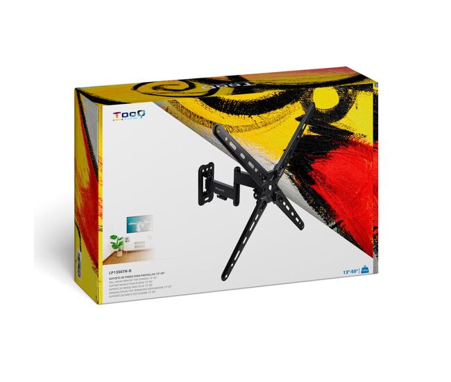 Soporte de tv tooq lp1356tn-b 13"-55" inclinable y pivotable negro
