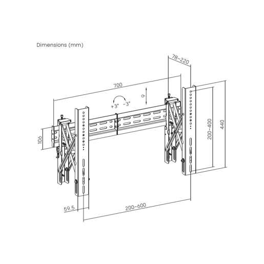 Suporte TV Aisens VW70LPO-255 70 37 70 Kg