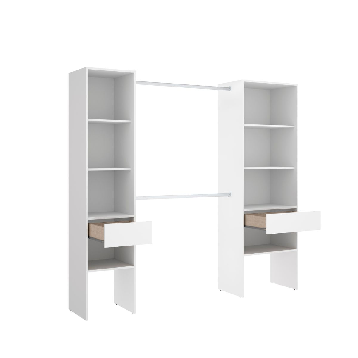 Vestidor Suit  columnas +  cajones