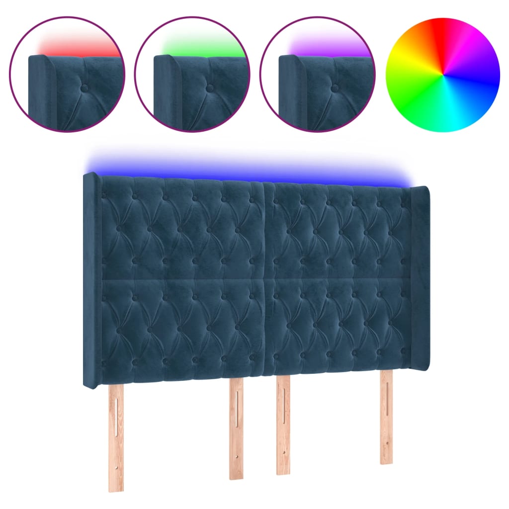 Cabecero Con Led 163 Azul