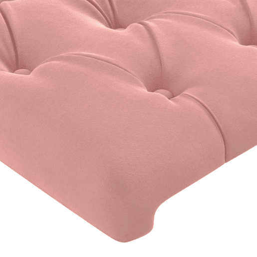 vidaXL Cabeceira de cama c luzes LED veludo 163x16x118128 cm rosa vidaXL Cabeceira de cama c luzes LED veludo 163x16x118128 cm rosa