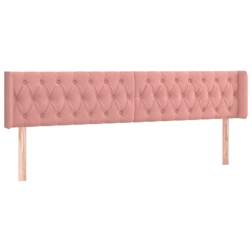 vidaXL Cabeceira de cama c luzes LED veludo 183x16x7888 cm rosa vidaXL Cabeceira de cama c luzes LED veludo 183x16x7888 cm rosa