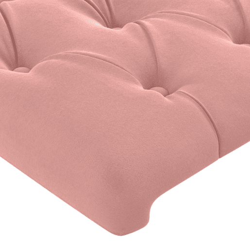 vidaXL Cabeceira de cama c luzes LED veludo 147x16x118128 cm rosa vidaXL Cabeceira de cama c luzes LED veludo 147x16x118128 cm rosa