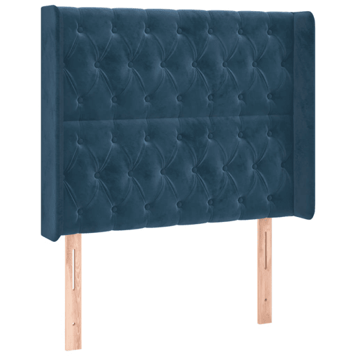 vidaXL Cabeceira cama c luzes LED veludo 93x16x118128 cm azul-escuro vidaXL Cabeceira cama c luzes LED veludo 93x16x118128 cm azul-escuro