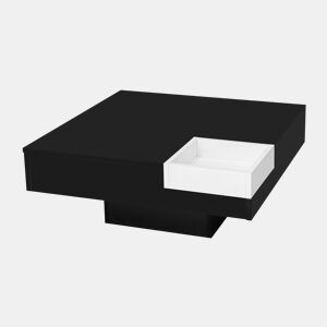 Mesa de centro quadrada de painel de partÃculas,preto