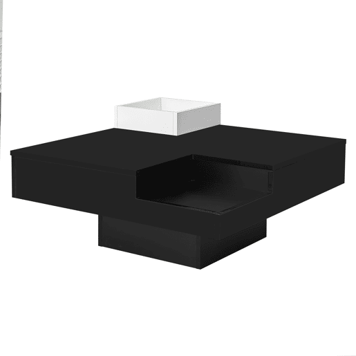 Mesa de centro quadrada de painel de partículas,preto