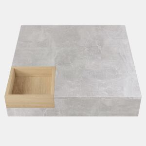 Mesa de centro quadrada de painel de partículas,cinzento