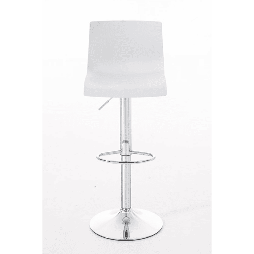 Conjunto de 2 banquetas de bar com apoio para os pés em plástico branco design moderno altura ajustável 10_0000816