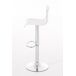 Juego de 2 taburetes de bar con reposapiés de plástico Juego de 2 taburetes de bar con reposapiés de plástico Blanco