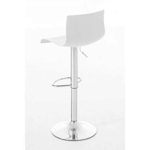 Conjunto de 2 banquetas de bar com apoio para os pés em plástico branco design moderno altura ajustável 10_0000816