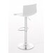 Juego de 2 taburetes de bar con reposapiés de plástico Juego de 2 taburetes de bar con reposapiés de plástico Blanco