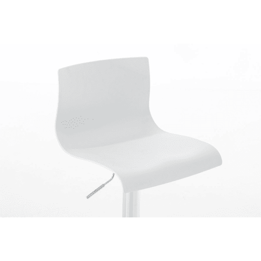 Conjunto de 2 banquetas de bar com apoio para os pés em plástico branco design moderno altura ajustável 10_0000816