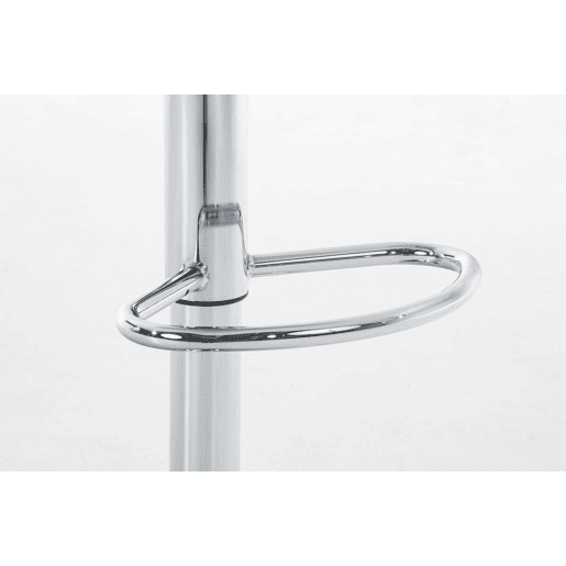 Conjunto de 2 banquetas de bar com apoio para os pés em plástico branco design moderno altura ajustável 10_0000816