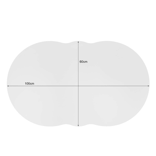 Mesa de centro curva de painel de partículas com 1 gaveta,branco