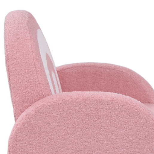 AIYAPLAY Poltrona para Crianças com Encosto em Forma de Arco-Íris Sofá para Crianças de 18-96 Meses Tecido Suave em Borrego Apoios de Braço Carga 45 kg 45x41x52 cm Rosa