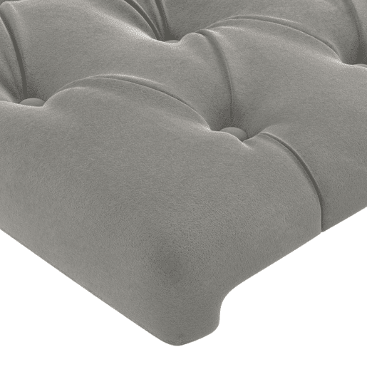 vidaXL Cabeceira cama c luzes LED veludo 103x16x118128cm cinza-claro vidaXL Cabeceira cama c luzes LED veludo 103x16x118128cm cinza-claro