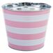 Cubo metálico a rayas Cubo metálico a rayas Rosa