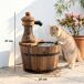 Fuente de Agua Madera de Abeto, Metal Outsunny Fuente de Agua Madera de Abeto, Metal Outsunny Marrón
