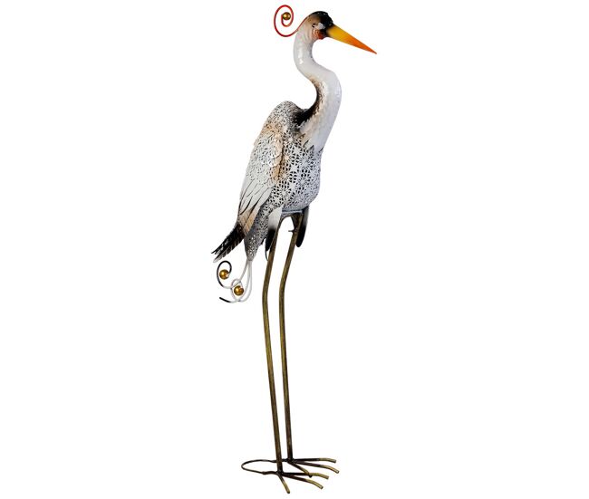 Pájaro decorativo de metal 53.98x22.23x113.03h cm