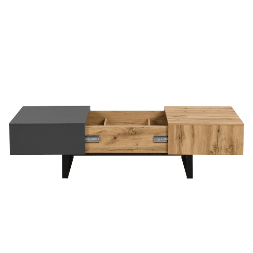 Mesa de centro retangular de painel de partÃculas,preto+madeira Mesa de centro retangular de painel de partÃculas,preto+madeira