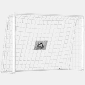 HOMCOM Baliza de Futebol Baliza de Futebol com Suporte de Metal e Rede para Treino e Diversão de Futebol no Jardim Ar Livre 186x62x123 cm Branco