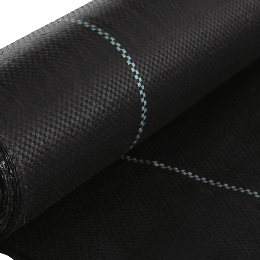 Outsunny Rolo de Malha Anti-Ervas 2x25 m Malha Geotêxtil 60 gm² para Controlo de Ervas Daninhas de Jardim Malha Anti-Ervas Preta