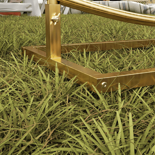 Outsunny Arco de Jardim de Metal Redondo Arco de Decoração com Revestimento em Pó Resistente às Intempéries para Plantas Trepadoras para Decoração de Pátio 230x28x234 cm Dourado