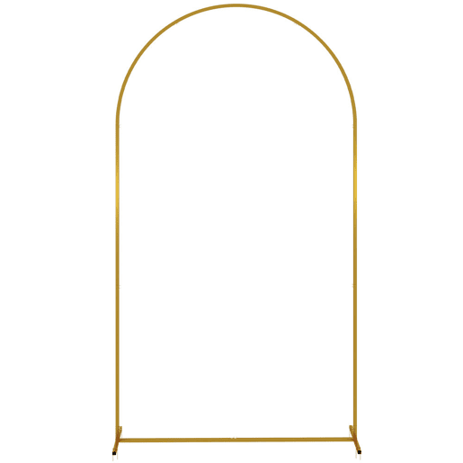 Outsunny Arco de Jardim de Metal para Rosas Arco de Casamento com Revestimento em Pó Resistente às Intempéries para Plantas Trepadoras para Decoração Patio 120x40x220 cm Dourado