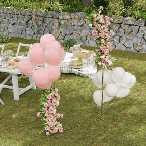Outsunny Arco de Jardim de Metal para Rosas Arco de Casamento com Revestimento em Pó Resistente às Intempéries para Plantas Trepadoras para Decoração Patio 120x40x220 cm Dourado