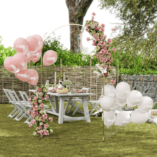 Outsunny Arco de Jardim de Metal para Rosas Arco de Casamento com Revestimento em Pó Resistente às Intempéries para Plantas Trepadoras para Decoração Patio 120x40x220 cm Dourado