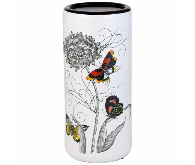 Paraguero de ceramica blanco d22x45