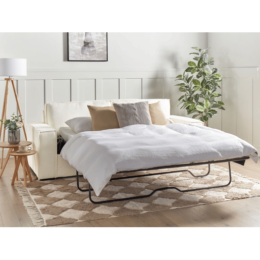 Beliani Sofá-cama Bouclé VUOKATTI