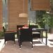 Juego muebles jardín 5 pzas con cojines ratán sintético Juego muebles jardín 5 pzas con cojines ratán sintético Negro