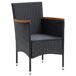 Juego muebles jardín 5 pzas con cojines ratán sintético Juego muebles jardín 5 pzas con cojines ratán sintético Negro