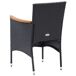 Juego muebles jardín 5 pzas con cojines ratán sintético Juego muebles jardín 5 pzas con cojines ratán sintético Negro