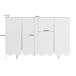 Aparador de panel de partículas con 4 puertas 120 Aparador de panel de partículas con 4 puertas 120 Blanco