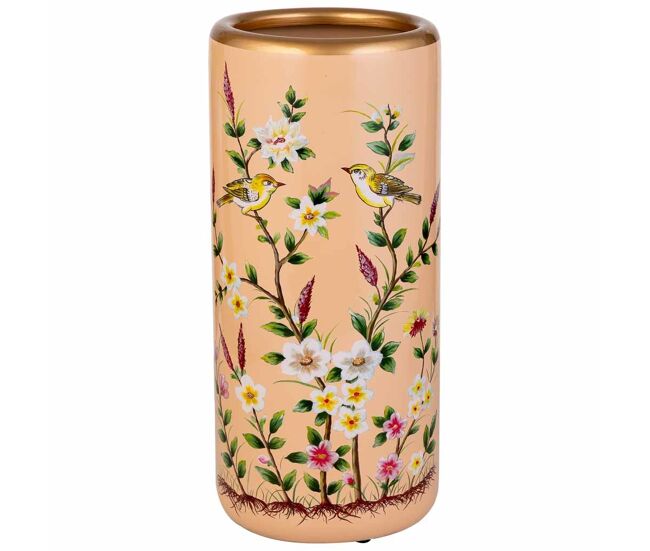Paraguero de ceramica beige, d22x45h cm