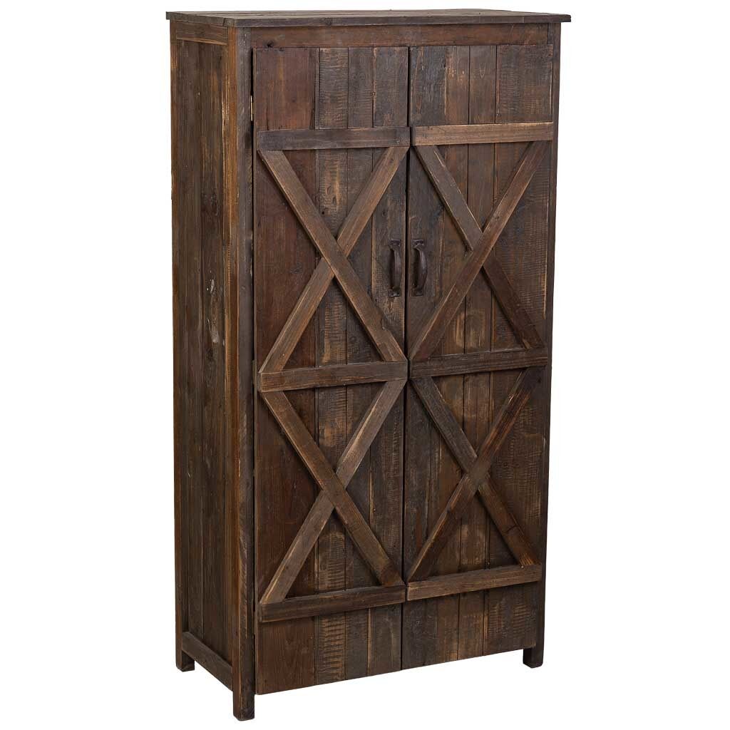 Armario de madera marrón 78x40x148 cm