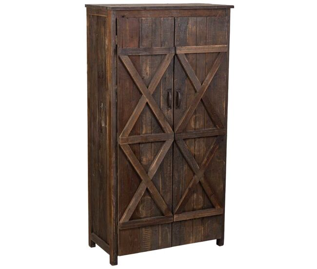 Armario de madera marrón 78x40x148 cm