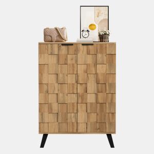 Aparador de painel de partículas com 2 portas,madeira