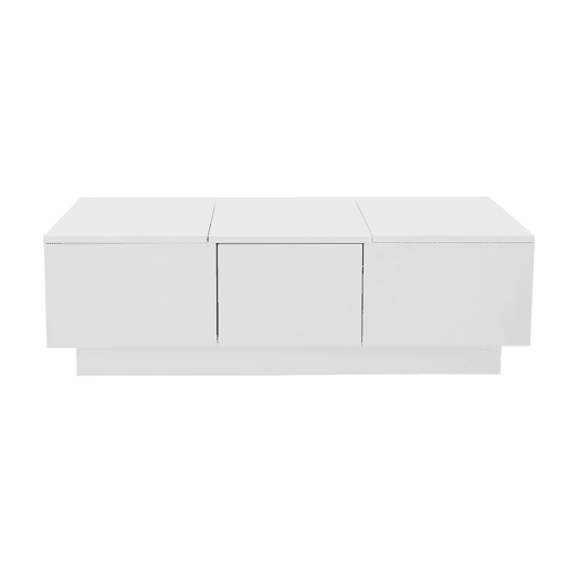 Mesa de centro retangular de painel de partÃculas com 2 gavetas,branco Mesa de centro retangular de painel de partÃculas com 2 gavetas,branco