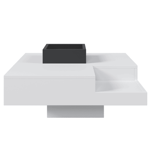 Mesa de centro quadrada de painel de partículas,branco