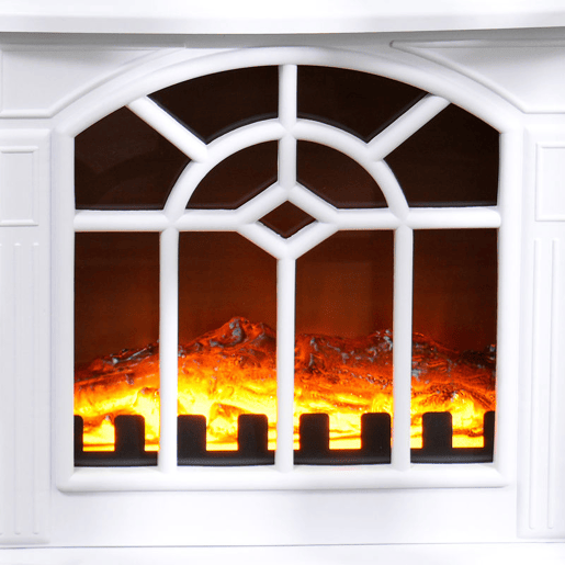 HOMCOM Lareira Elétrica Portátil 10002000W com Simulação de Chama Realista Termostato para Salas de até 20m² 36,5x24x46 cm Branco HOMCOM Lareira Elétrica Portátil 10002000W com Simulação de Chama Realista Termostato para Salas de até 20m² 36,5x24x46 cm Branco