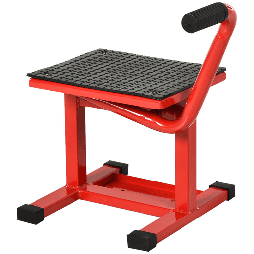 DURHAND Plataforma Elevatória Altura Ajustável 27,5-39,5 cm Elevador para Motocicletas com Manivela Base Antiderrapante Suporte de Levantamento Carga 150 kg para Reparação de Motocicletas Oficina Garagem