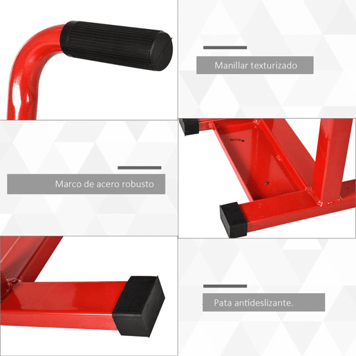 DURHAND Plataforma Elevatória Altura Ajustável 27,5-39,5 cm Elevador para Motocicletas com Manivela Base Antiderrapante Suporte de Levantamento Carga 150 kg para Reparação de Motocicletas Oficina Garagem