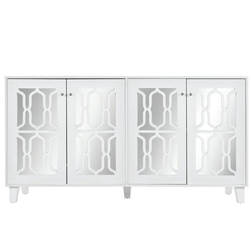 Aparador de mdf com 4 portas,branco Aparador de mdf com 4 portas,branco