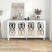 Aparador de mdf con 4 puertas 160 Aparador de mdf con 4 puertas 160 Blanco