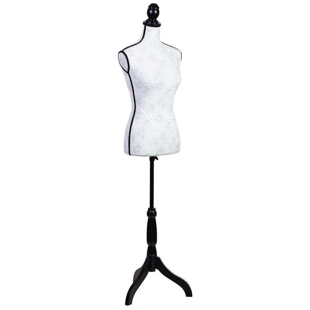 Maniquí de madera y espuma forrado de tela