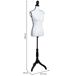 Maniquí de madera y espuma forrado de tela Maniquí de madera y espuma forrado de tela Blanco
