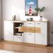 Aparador de mdf con 2 puertas y 4 cajónes Aparador de mdf con 2 puertas y 4 cajónes Natural/ Blanco